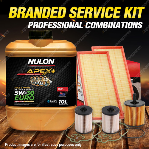 Ryco Oil Air Fuel Filter 10L APXD5W30C3 Service Kit for Volkswagen Touareg 7L