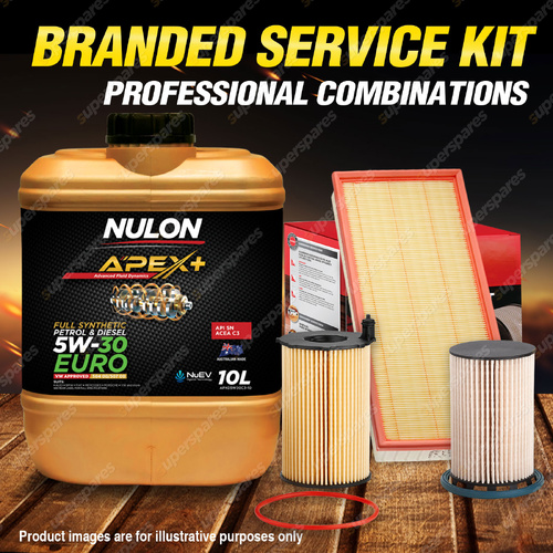 Ryco Oil Air Fuel Filter 10L APXD5W30C3 Oil Kit for Volkswagen Touareg 7P CJGD