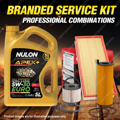 Ryco Oil Air Fuel Filter 5L APX5W30C3 Oil Service Kit for Audi Q7 4L V6 V8 TDi