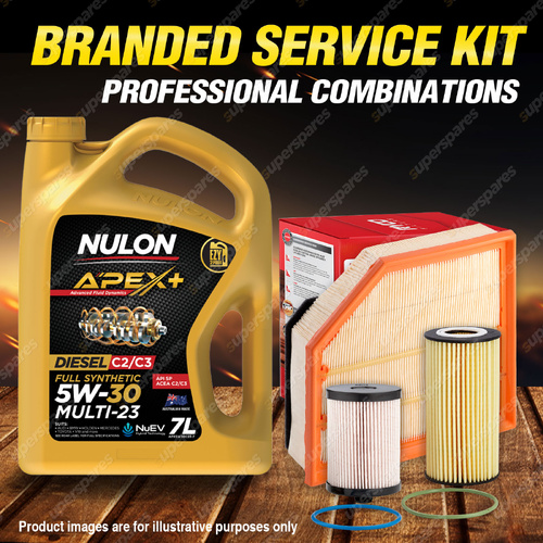 Ryco Oil Air Fuel Filter 7L APX5W30C23 Engine Oil for Volvo XC90 T/Diesel 2.4 D5