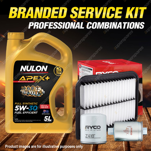 Ryco Oil Air Fuel Filter 5L APX5W30A5 Service Kit for Ford Falcon FG II FG X 2.0