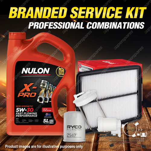 Ryco Oil Air Fuel Filter 5L XPR5W30 Service Kit for Honda Accord 50 Series 3.5