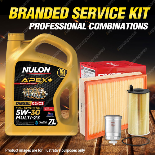 Ryco Oil Air Fuel Filter 7L APX5W30C23 Service Kit for Dodge Nitro KA 2.8L CRD