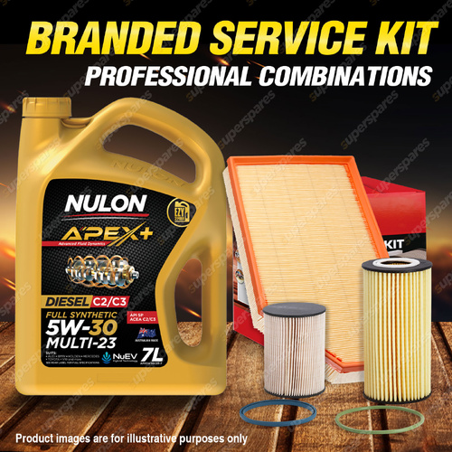 Ryco Oil Air Fuel Filter 7L APX5W30C23 Service Kit for Volvo XC60 D4 D5 XC70 D5