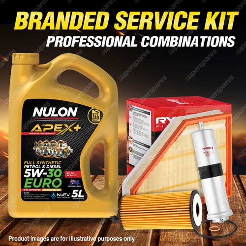 Ryco Oil Air Fuel Filter 5L APX5W30C3 Service Kit for BMW 320D E91 E92 E93 2.0L