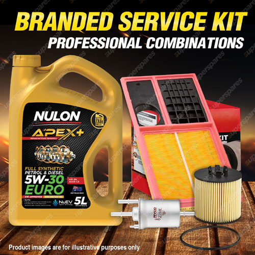 Ryco Oil Air Fuel Filter 5L APX5W30C3 Service Kit for Volkswagen Polo 9N 1.6L
