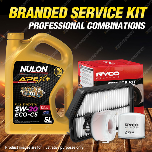 Ryco Oil Air Fuel Filter 5L APX5W20C5 Service Kit for Hyundai ix35 LM 2.4L 10-15