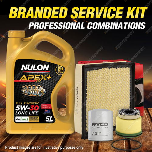 Ryco Oil Air Fuel Filter 5L APX5W30D1 Engine Oil for Mitsubishi Triton MQ 2.4 TD