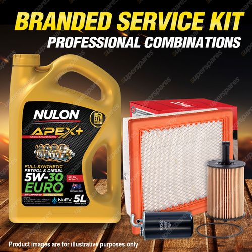 Ryco Oil Air Fuel Filter 5L APX5W30C3 Service Kit for Dodge Journey JC 2.0L CRD