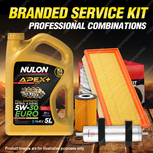 Ryco Oil Air Fuel Filter 5L APX5W30C3 Service Kit for Audi A4 B8 A5 8T 2.0L TDi