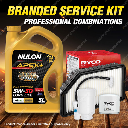 Ryco Oil Air Fuel Filter 5L APX5W30D1 Engine Oil for Hyundai Veloster FS FS2 1.6