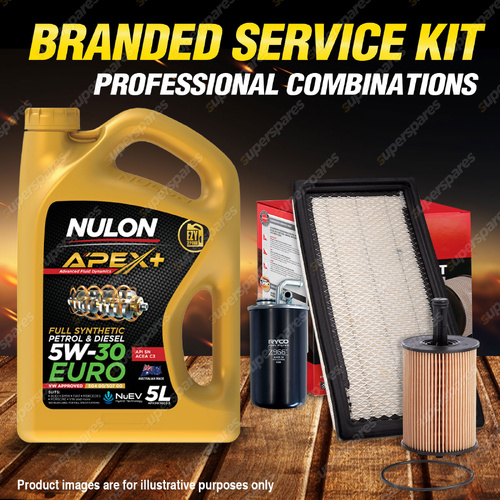 Ryco Oil Air Fuel Filter 5L APX5W30C3 Service Kit for Jeep Compass Patriot MK