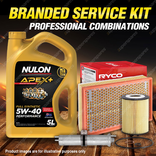 Ryco Oil Air Fuel Filter 5L APX5W40 Service Kit for BMW 745i 745Li E65 E66 V8