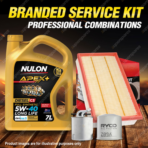 Ryco Oil Air Fuel Filter 7L APX5W40D2 Engine Oil for Nissan Pathfinder R51 06-13