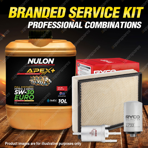 Ryco Oil Air Fuel Filter 10L APXD5W30C3 Eng Oil for Volkswagen Amarok 2H 300TSi