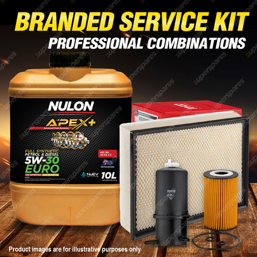 Ryco Oil Air Fuel Filter 10L APXD5W30C3 Service Kit for Volkswagen Amarok 2H TDi