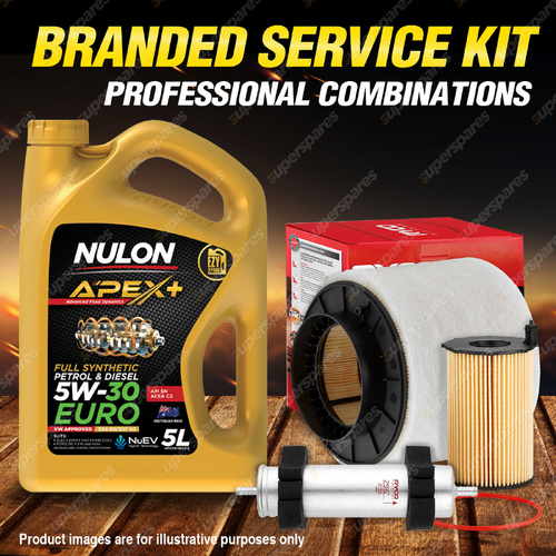 Ryco Oil Air Fuel Filter 5L APX5W30C3 Service Kit for Audi Q5 SQ5 8R 3.0L V6 TDi