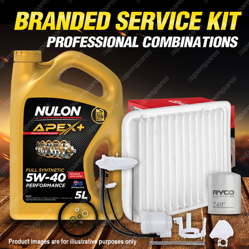 Ryco Oil Air Fuel Filter 5L APX5W40 Service Kit for Mitsubishi Outlander ZJ ZK