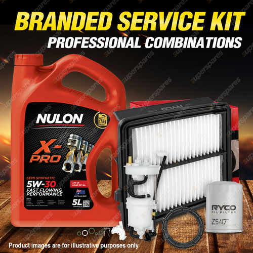 Ryco Oil Air Fuel Filter 5L XPR5W30 Eng. Oil Service Kit for Honda Jazz GE 1.3L