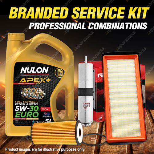 Ryco Oil Air Fuel Filter 5L APX5W30C3 Oil Service Kit for BMW 330D F30 F31 3.0L