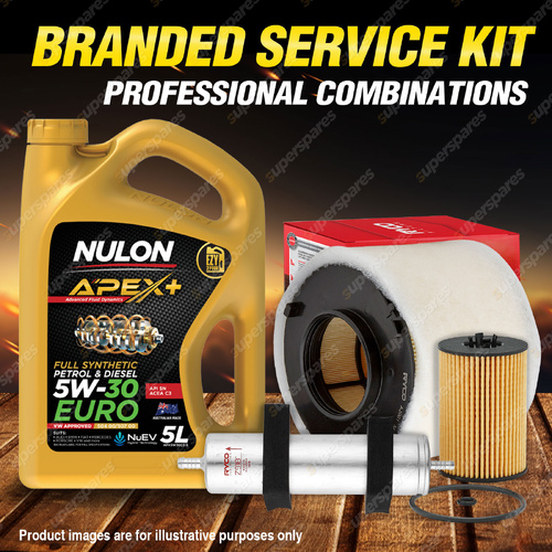Ryco Oil Air Fuel Filter 5L APX5W30C3 Service Kit for Audi A5 F5 Q5 8R 2.0L TDi