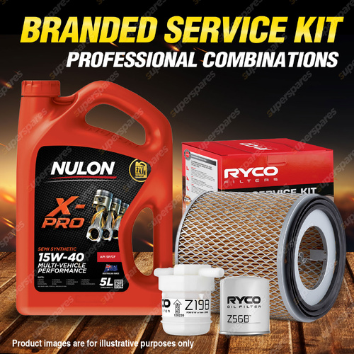 Ryco Oil Air Fuel Filter 5L XPR15W40 Oil Service Kit for Ford Spectron SGMD SGME