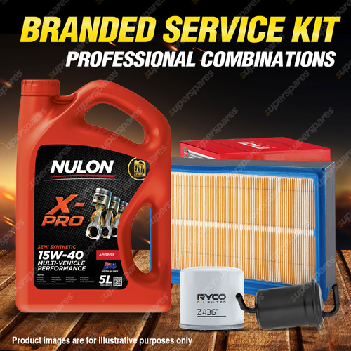 Ryco Oil Air Fuel Filter 5L XPR15W40 Eng. Oil Service Kit for Mazda MX-6 GD 2.2L