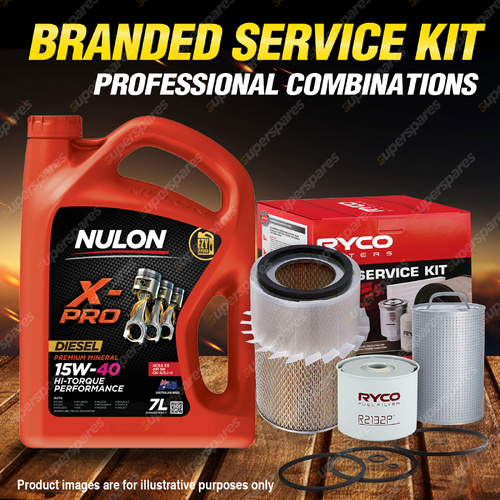 Ryco Oil Air Fuel Filter 7L XPRHD15W40 Oil Service Kit for Mazda T3000 WE 3.0L