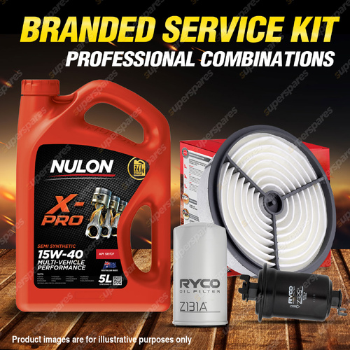 Ryco Oil Air Fuel Filter 5L XPR15W40 Service Kit for Toyota Cressida MX73 2.8L