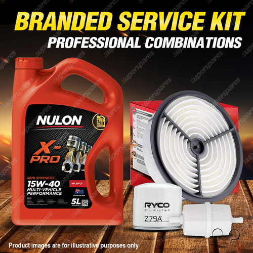 Ryco Oil Air Fuel Filter 5L XPR15W40 Service Kit for Holden Rodeo KB 43 49 TFR