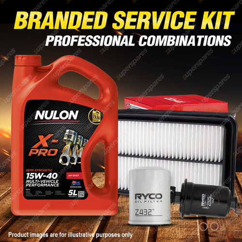 Ryco Oil Air Fuel Filter 5L XPR15W40 Oil Service Kit for Toyota Spacia YR22 2.2L
