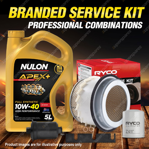 Ryco Oil Air Fuel Filter 5L APX10W40 Service Kit for Mitsubishi Express Van SJ