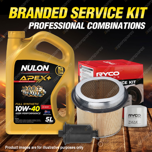 Ryco Oil Air Fuel Filter 5L APX10W40 Service Kit for Mitsubishi Galant HH 2.0L