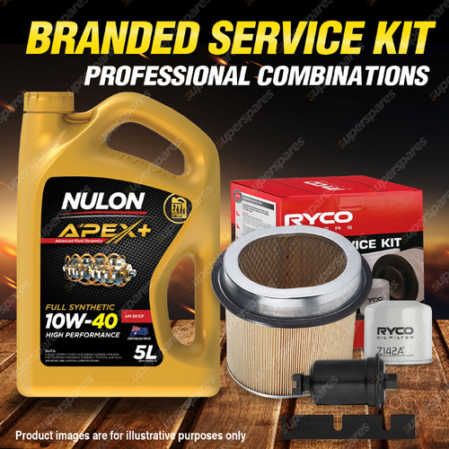 Ryco Oil Air Fuel Filter 5L APX10W40 Service Kit for Mitsubishi Lancer CB CC GSR