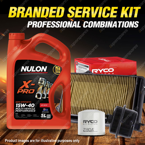 Ryco Oil Air Fuel Filter 5L XPR15W40 Oil Service Kit for Honda Integra DA 1.6L