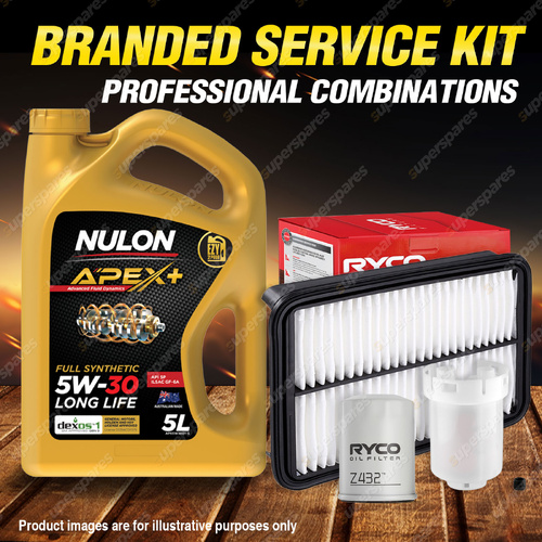 Ryco Oil Air Fuel Filter 5L APX5W30D1 Service Kit for Toyota Celica ZZT231 02-06