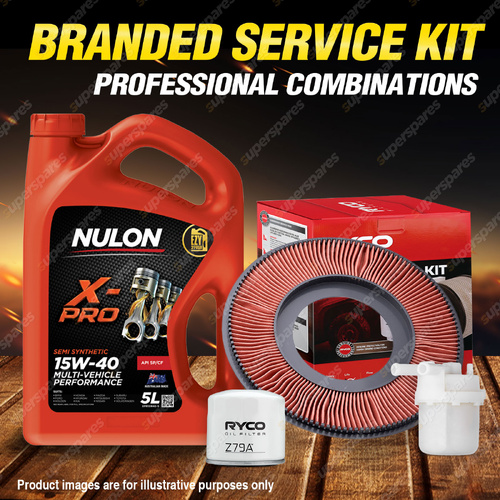 Ryco Oil Air Fuel Filter 5L XPR15W40 Oil Service Kit for Mazda 323 BF 1.6L 89-95