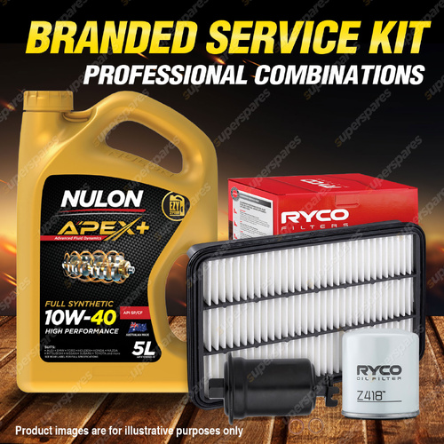 Ryco Oil Air Fuel Filter 5L APX10W40 Service Kit for Holden Apollo JM JP 3.0 V6