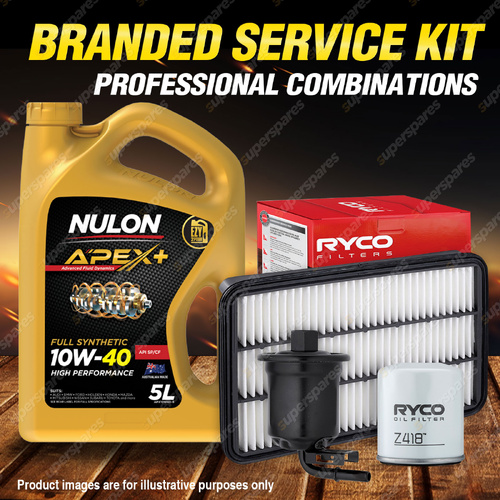 Ryco Oil Air Fuel Filter 5L APX10W40 Service Kit for Toyota Camry MCV20 3.0 V6
