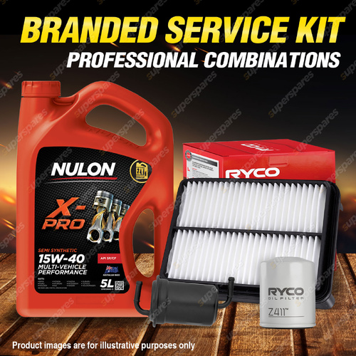 Ryco Oil Air Fuel Filter 5L XPR15W40 Oil Service Kit for Mazda 929 HD HE 3.0L V6