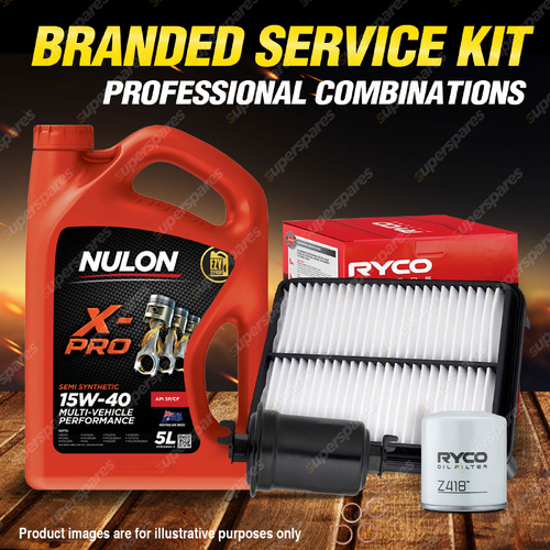 Ryco Oil Air Fuel Filter 5L XPR15W40 Service Kit for Toyota Tarago TCR 10 20 21