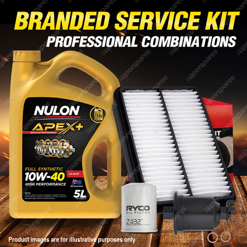 Ryco Oil Air Fuel Filter 5L APX10W40 Service Kit for Toyota TownAce KR42R 1.8L