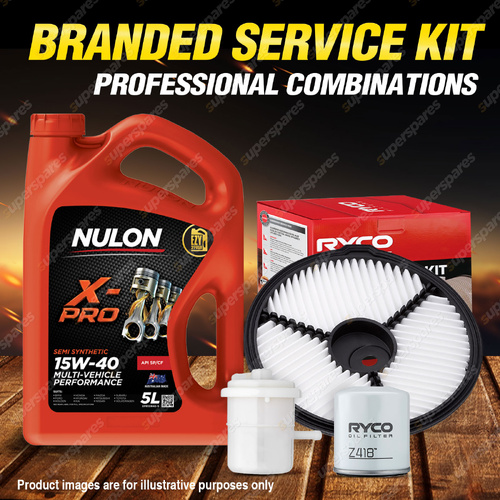 Ryco Oil Air Fuel Filter 5L XPR15W40 Oil Service Kit for Suzuki Swift Cino 1.3L