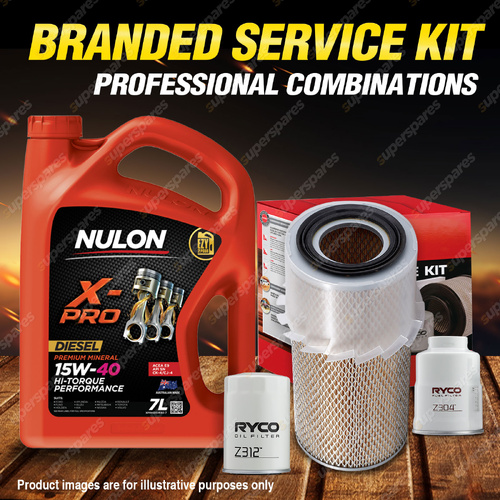 Ryco Oil Air Fuel Filter 7L XPRHD15W40 Engine Oil for Mitsubishi Pajero NA NB NC