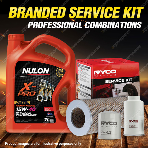 Ryco Oil Air Fuel Filter 7L XPRHD15W40 Engine Oil for Toyota Hiace LH162 172 184