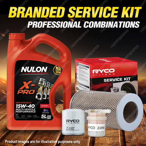 Ryco Oil Air Fuel Filter 5L XPR15W40 Service Kit for Toyota Hiace RZH103 113 125