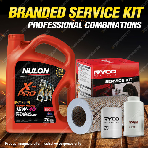 Ryco Oil Air Fuel Filter 7L XPRHD15W40 Engine Oil for Toyota Hiace LH103 113 125