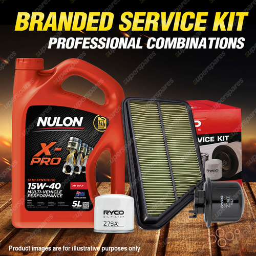 Ryco Oil Air Fuel Filter 5L XPR15W40 Service Kit for Honda Integra 2nd Gen 89-92
