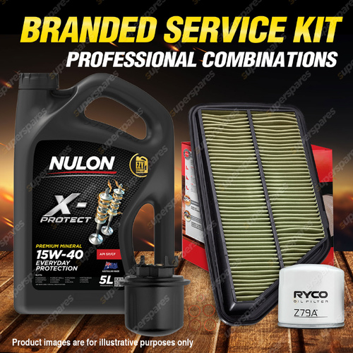 Ryco Oil Air Fuel Filter 5L PRO15W40 Service Kit for Honda Integra 2nd Gen 93-99
