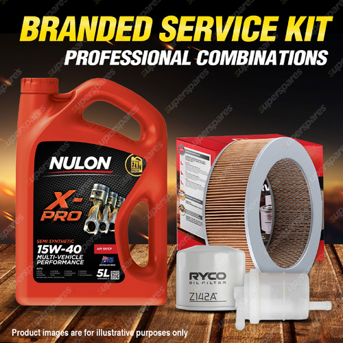 Ryco Oil Air Fuel Filter 5L XPR15W40 Service Kit for Pajero NE NF NG NH Petrol
